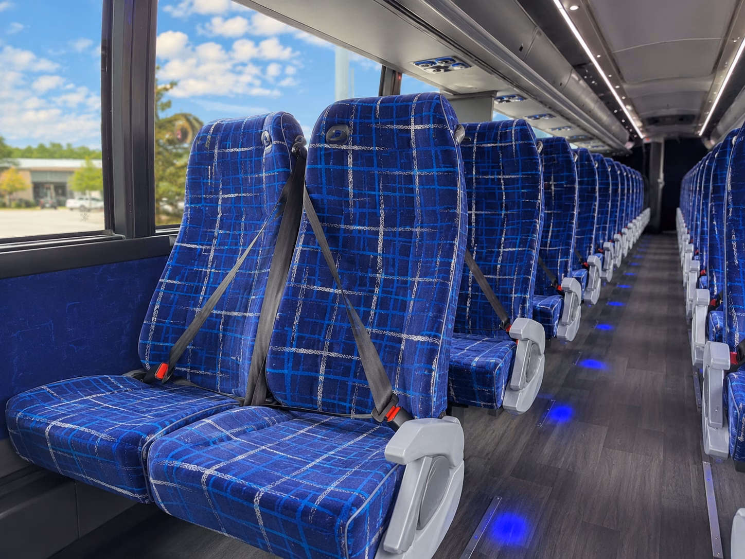 longmont charter bus rental interior