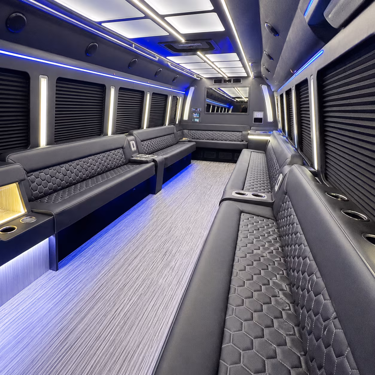 longmont party bus rental interior